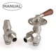 ABB-LEV-SN - Abbey Throttle Radiator Valve & Lockshield - Brushed Satin Nickel (Angled Manual) ABB-LEV-SN - Abbey Throttle Radiator Valve & Lockshield - Brushed Satin Nickel (Angled Manual)
